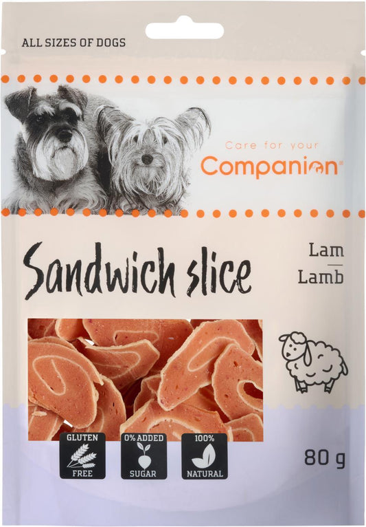 Companion hundegidbidder "Sandwich Slice Lamb", 80 gram, ideelle til sensitive maver - Luksuspoter.dk