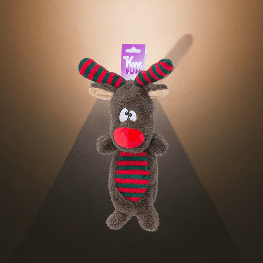 KW bamse udsultet rensdyr med piv og knitrelyd til hund