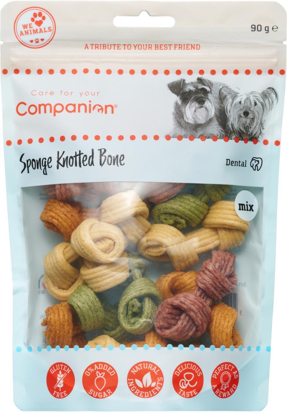 Companion "Knudret ben" Blød tyggesnack til hunde og hvalpe, 90 gram - Luksuspoter.dk