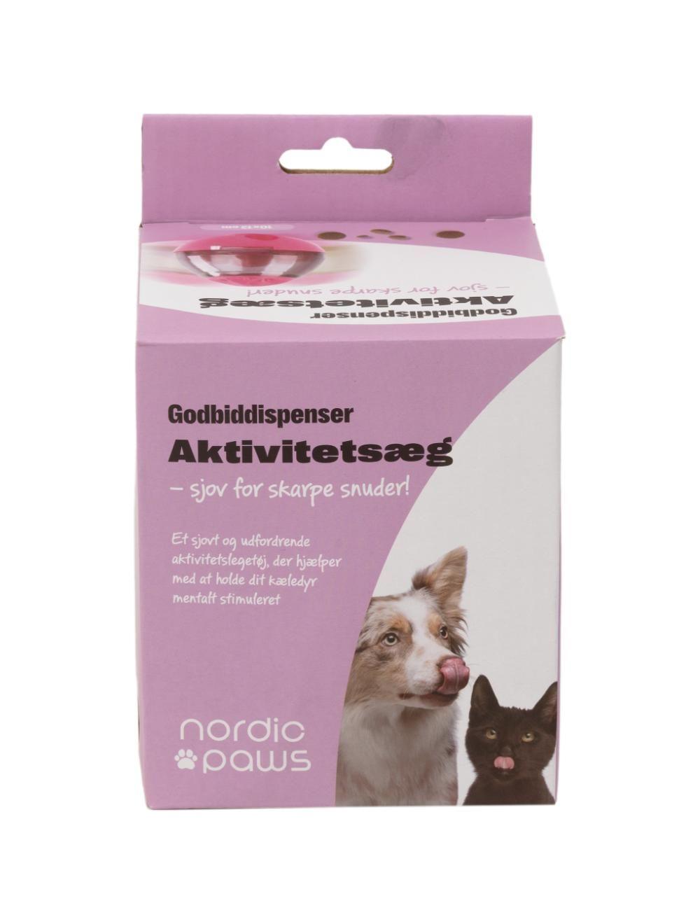 Nordic Paws Aktivitets æg, Lyserød, til hunde, hvalpe og katte - Luksuspoter.dk