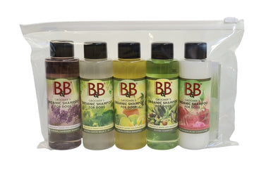 B&B minibag med 5 økologiske shampooer