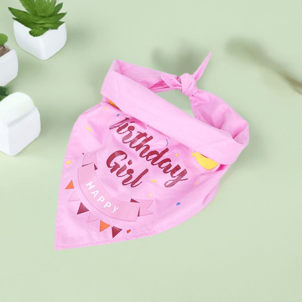 Blød og farverig bandana til hundens fødselsdag