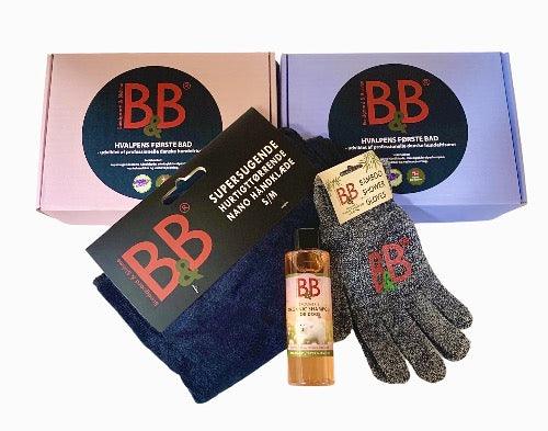 B&B Hvalpens Første Bad "Blå Æske" 🐶 Økologisk Shampoo & Pleje