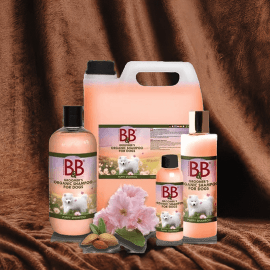 🐶 B&B Økologisk Hvalpeshampoo – Blødgørende med Mandelolie 🌿