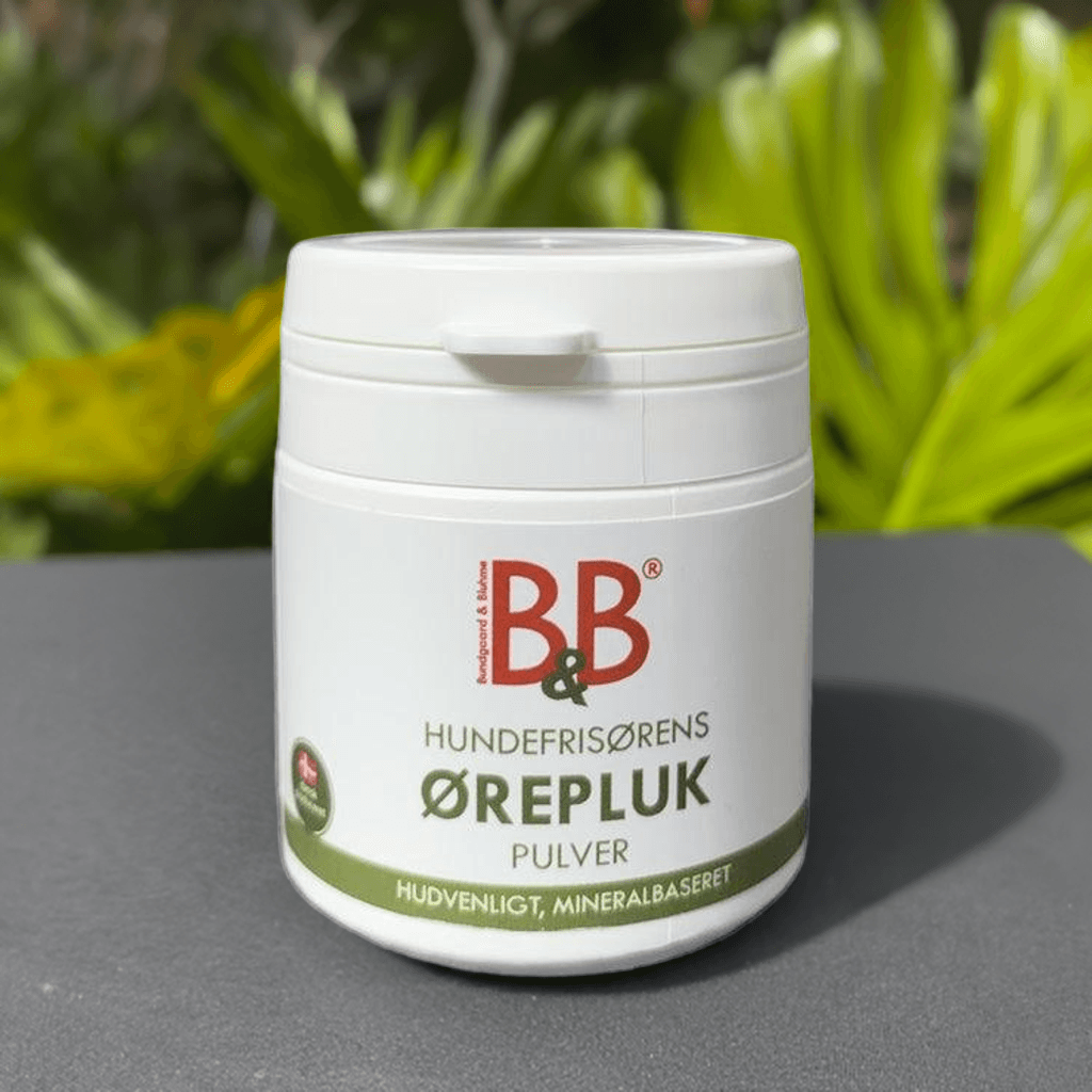 B&B Ørepluk Pulver – naturlig og skånsom fjernelse af hår i hundens ører 🌿🐶