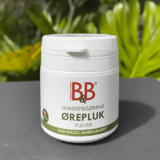 🐶🌿 B&B Ørepluk Pulver – Skånsom fjernelse af generende hår i hundens ører 👂✨