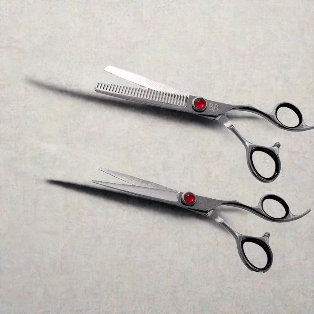 B&B Professionelt Saksesæt ✂️🐾 ergonomiske og skarpe hundesakse til pelspleje