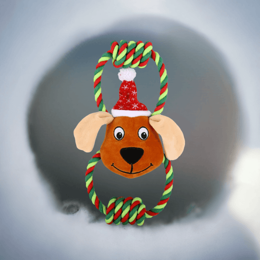Companion Julebamse med reb – Sjovt julelegetøj til hunde 🐾🎄🎁