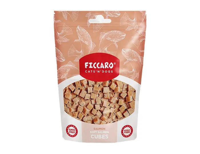 Ficcaro hundegodbidder "Soft salmon cubes" - Luksuspoter.dk