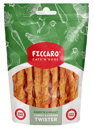 Ficcaro "Twisters med gulerod og kylling"