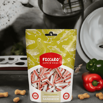 Ficcaro hundegodbidder "Small chicken & cod"