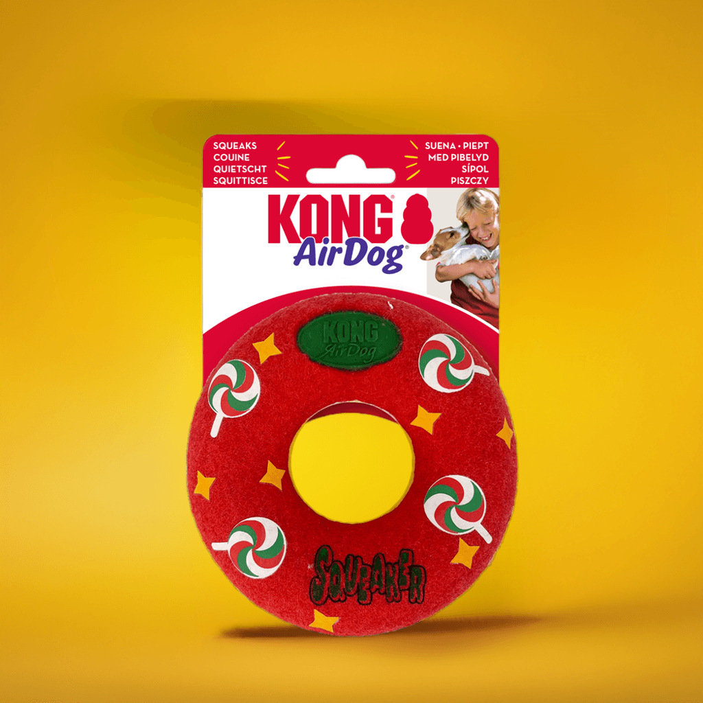 KONG Teddy Bear "Holiday AirDog Squeaker Donut"