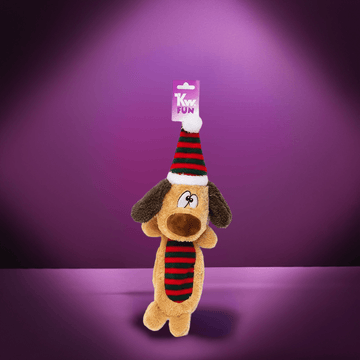 KW teddy bear "Starving Christmas dog"