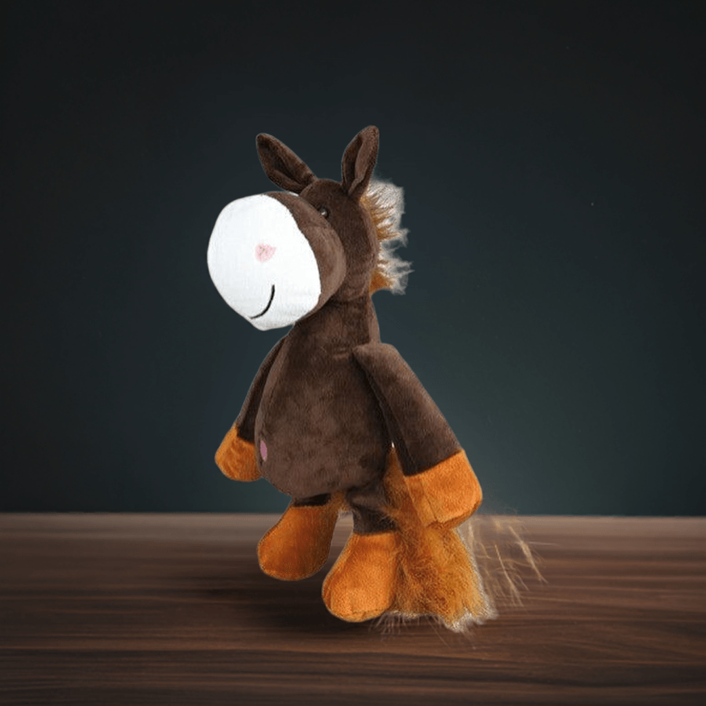 Trixie Hundebamse "Hest" – Sjov plys med lyd og lang pels 🐾