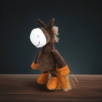 Trixie Hundebamse "Hest" – Sjov plys med lyd og lang pels 🐾