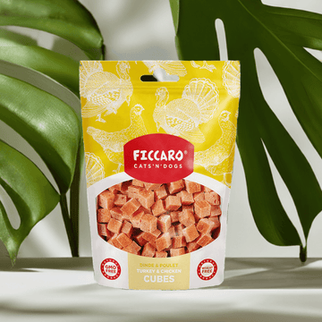Ficcaro hundegodbidder "Turkey & Chicken cubes"