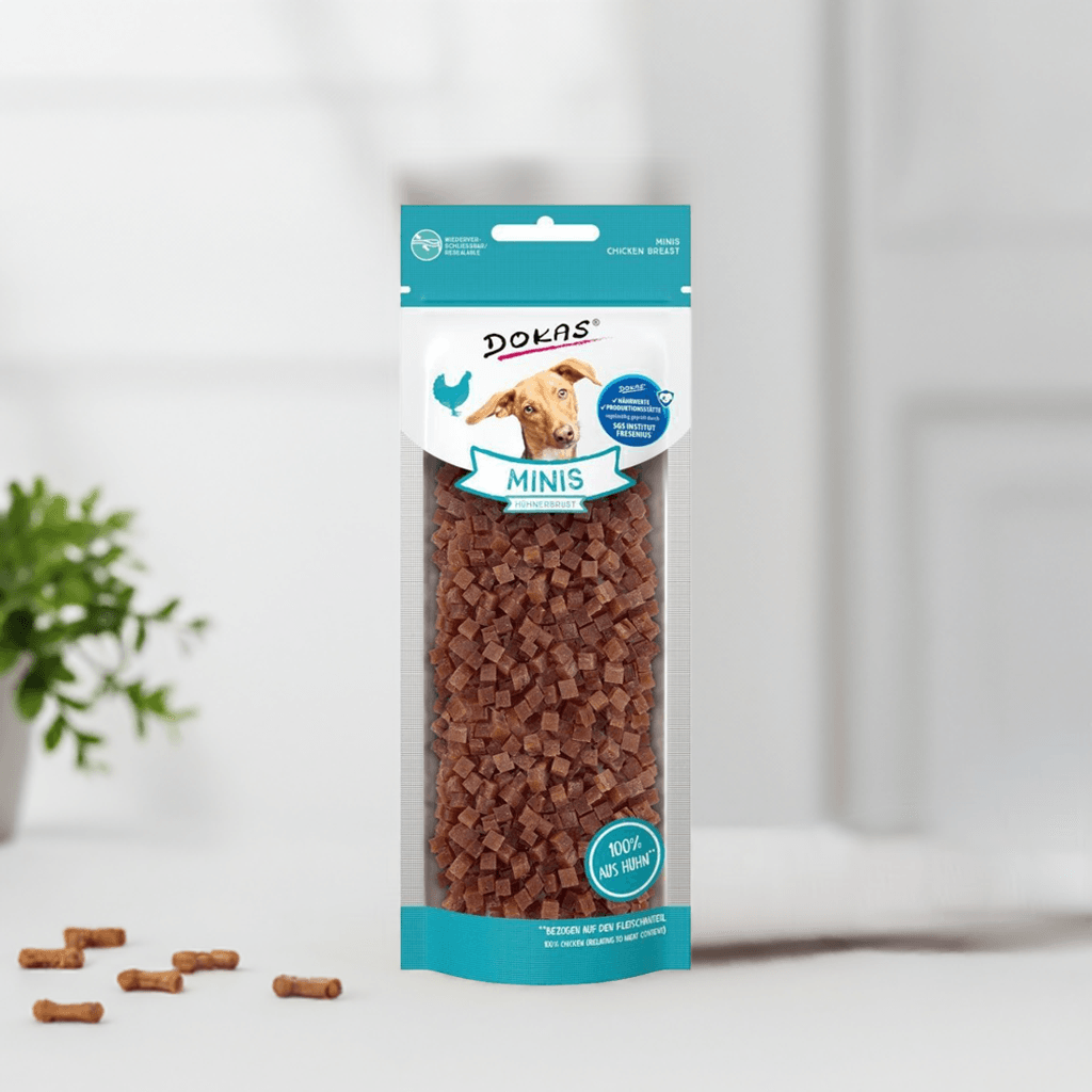Dokas Minis Kyllingebryst, 70 gram, Kornfri, Fremstillet i Europa
