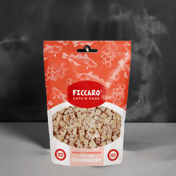 Ficcaro hundegodbidder "Soft Cod Tranebær" Firkanter