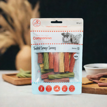 Companion "Blød hundesnack", Twistet, 90 gram, 100 % naturlig