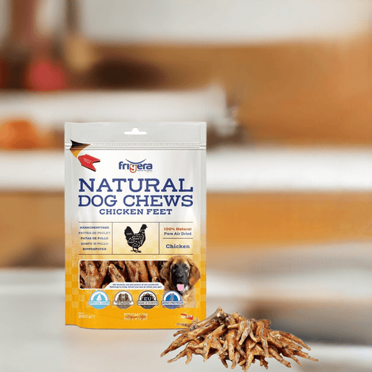 Frigera Natural dog Chews Kyllingefødder, 250 gram, fremstillet i Europa