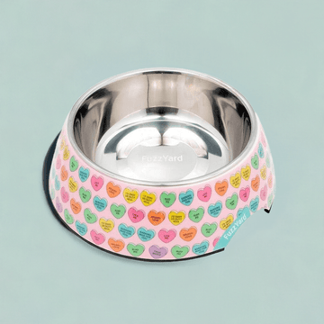 Fuzzyard Dog Bowl "Candy Hearts"