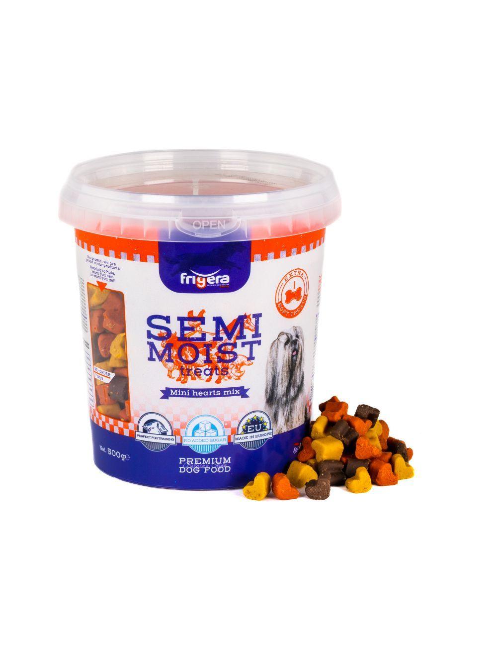 Frigera Semi-Moist soft mini hjerte mix, 500 gram, fremstillet i Europa - Luksuspoter.dk
